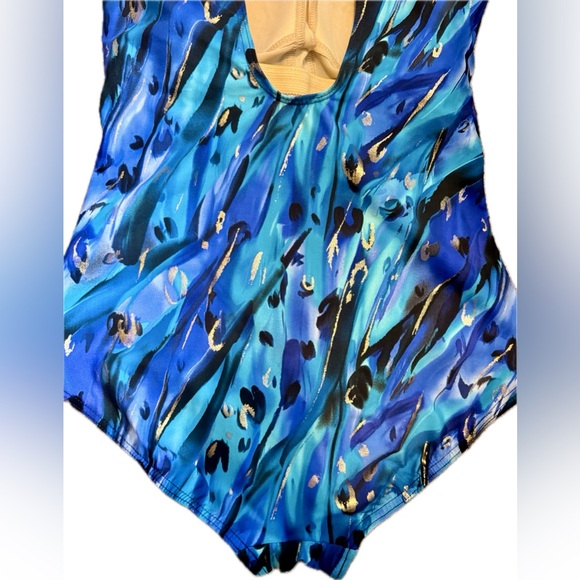 MIRACLESUIT Animal Magnetism Wrap Temptress One Piece Swimsuit/ Size 10 - Picture 8 of 11
